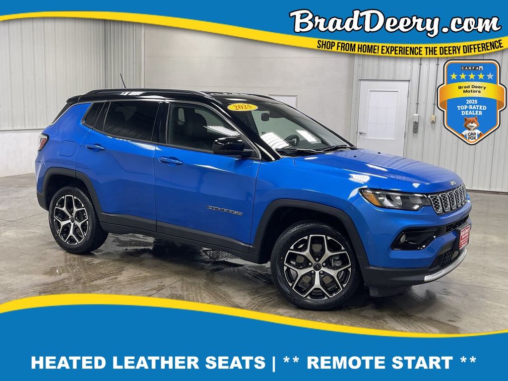 Hydro Blue Pearlcoat 2025 Jeep Compass Limited 4WD SUV / Crossover Four-Wheel Drive 8-Speed Automatic