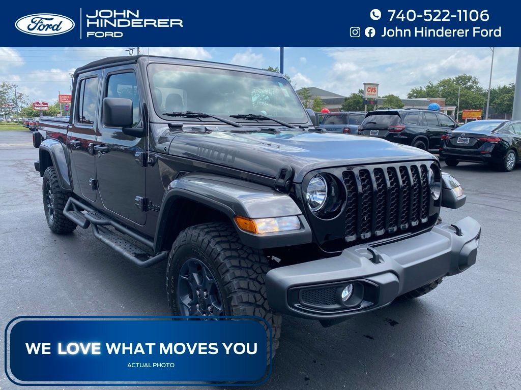 Gray (Granite Crystal Metallic Clearcoat) 2023 Jeep Gladiator Pickup Truck Four-Wheel Drive 8-Speed Automatic