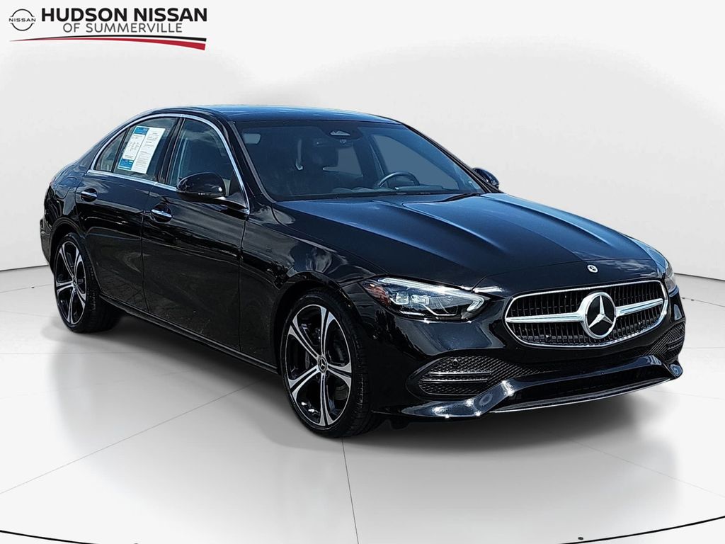 Obsidian Black Metallic 2025 Mercedes-Benz C-Class Sedan Rear-Wheel Drive 9-Speed Automatic