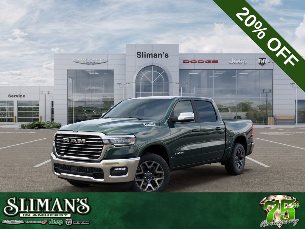 Serrano Green Metallic 2026 RAM 1500 Pickup Truck Four-Wheel Drive 8-Speed Automatic