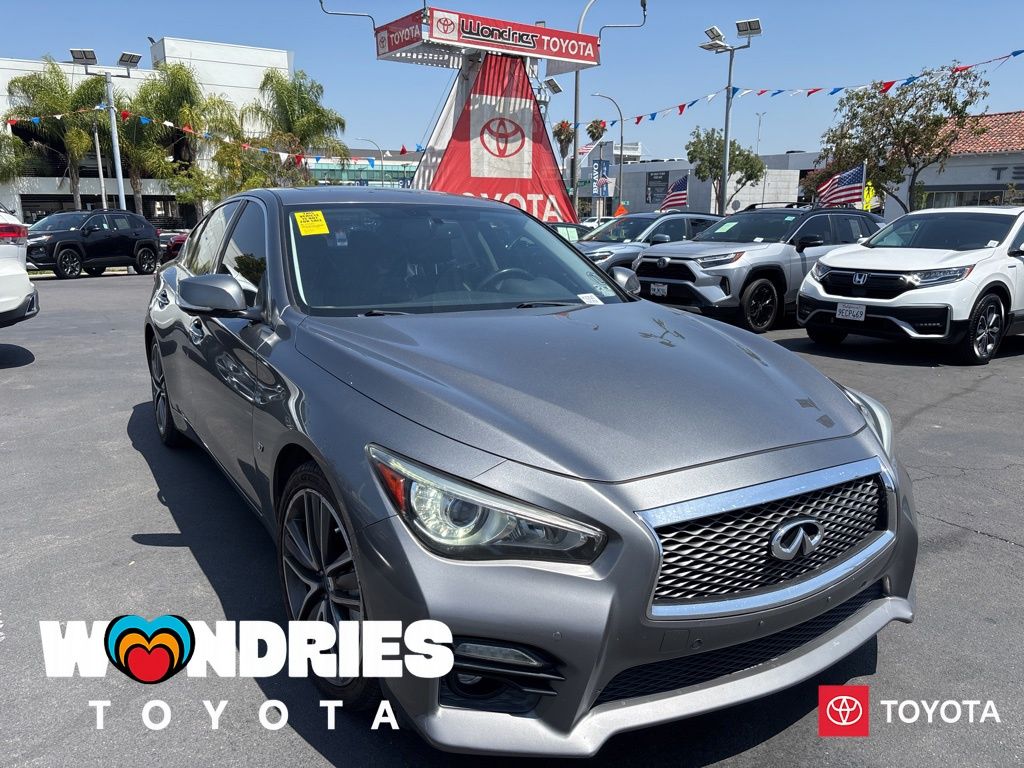 Gray (Graphite Shadow) 2015 INFINITI Q50 3.7 Sport RWD Sedan Rear-Wheel Drive 7-Speed Automatic