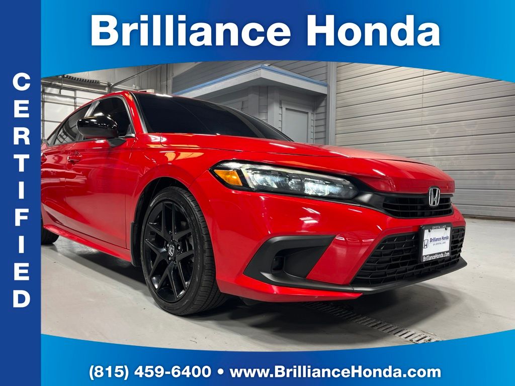 Red 2024 Honda Civic Sedan Front-Wheel Drive Continuously Variable Transmission
