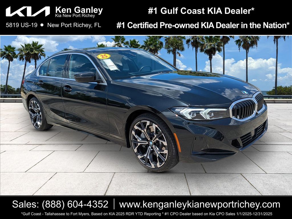 Black Sapphire Metallic 2025 BMW 3 Series Sedan Rear-Wheel Drive 8-Speed Automatic