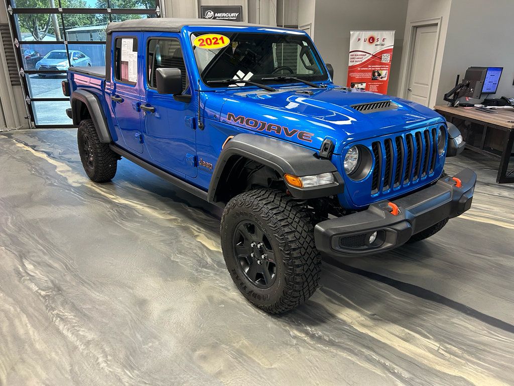 Hydro Blue Pearlcoat 2021 Jeep Gladiator Pickup Truck Four-Wheel Drive 6-Speed Manual