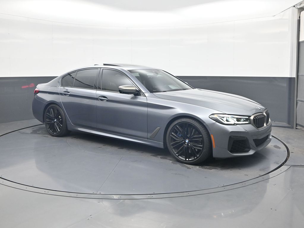 Bluestone Metallic 2022 BMW 5 Series M550i xDrive AWD Sedan All-Wheel Drive 8-Speed Automatic
