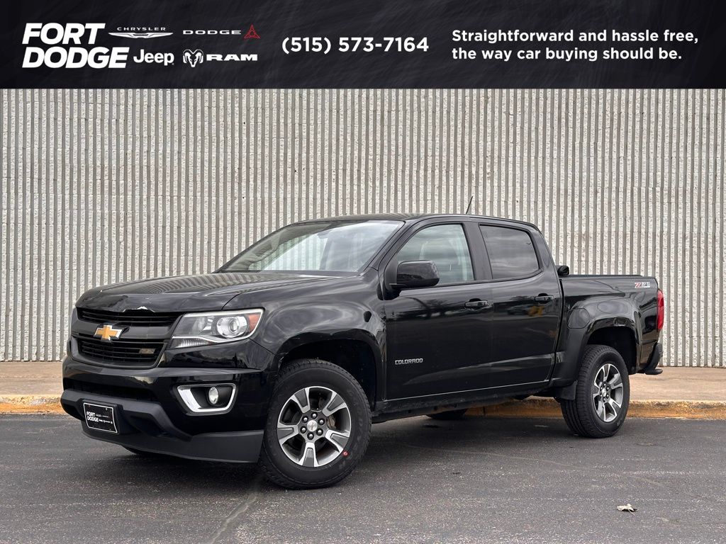 Black 2015 Chevrolet Colorado Z71 Crew Cab 4WD Pickup Truck Four-Wheel Drive 6-Speed Automatic