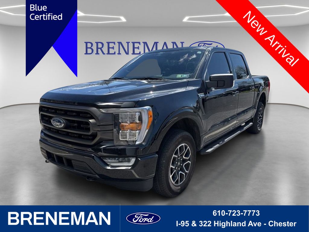 Black Metallic 2022 Ford F-150 XLT SuperCrew 4WD Pickup Truck Four-Wheel Drive Automatic