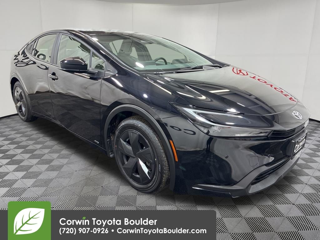 Midnight Black Metallic 2025 Toyota Prius LE AWD Hatchback All-Wheel Drive Continuously Variable Transmission