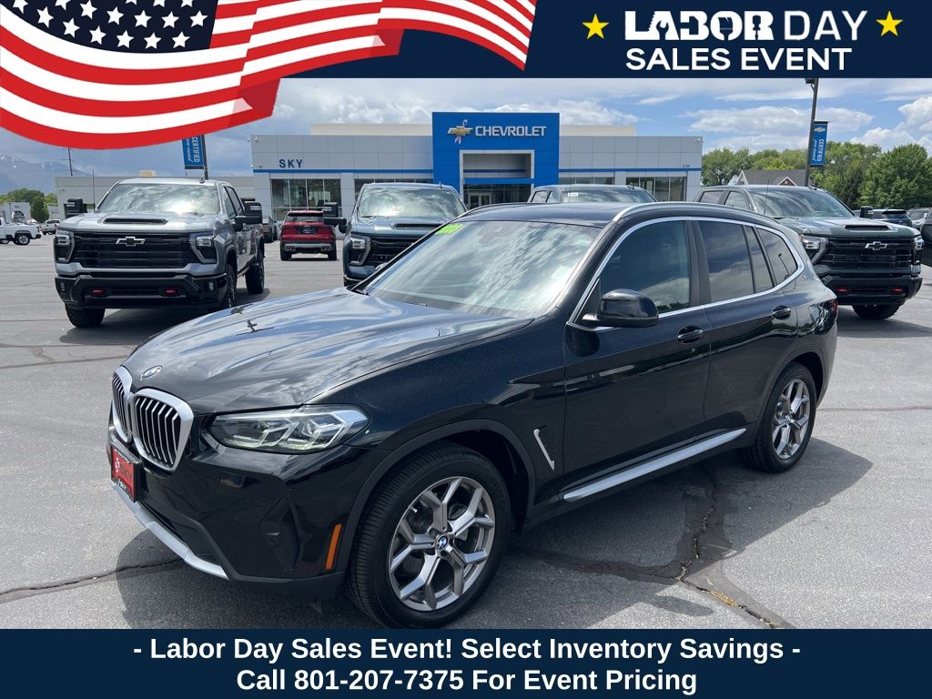 Jet Black 2023 BMW X3 SUV / Crossover All-Wheel Drive 8-Speed Automatic