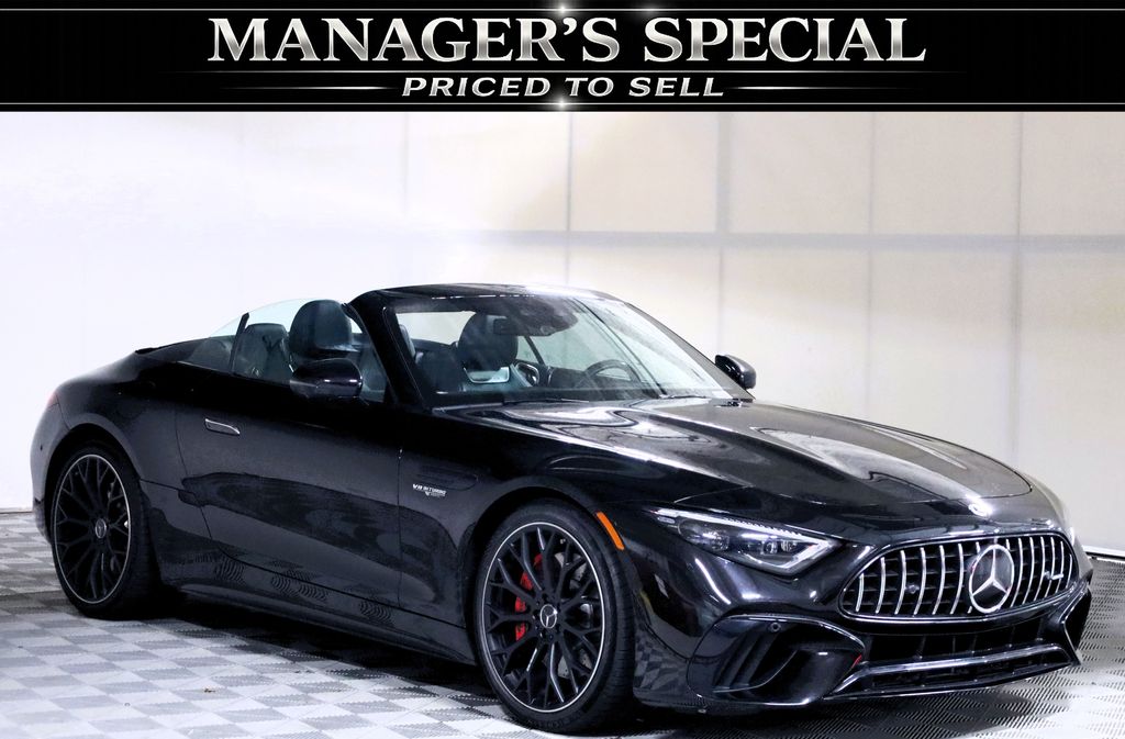 Obsidian Black Metallic 2022 Mercedes-Benz SL-Class Convertible All-Wheel Drive 9-Speed Automatic