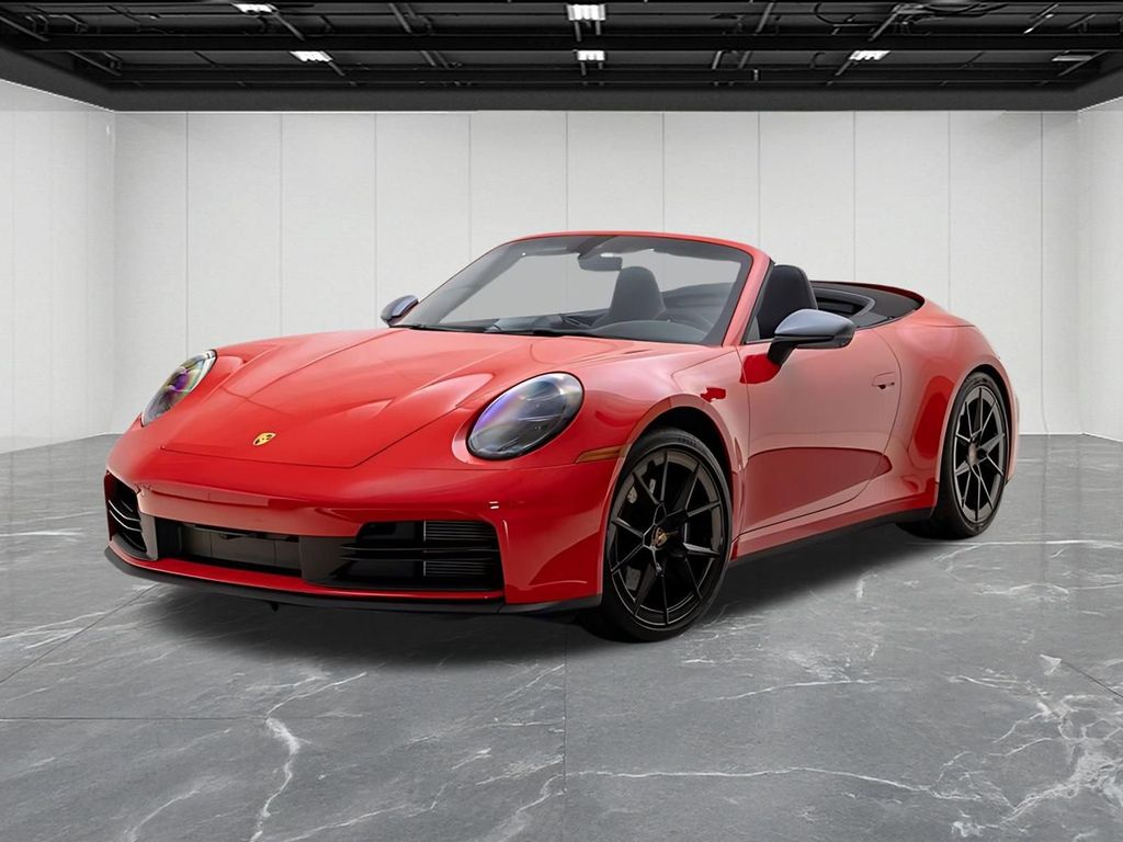 Guards Red 2025 Porsche 911 Carrera T Cabriolet RWD Convertible Rear-Wheel Drive 6-Speed Manual