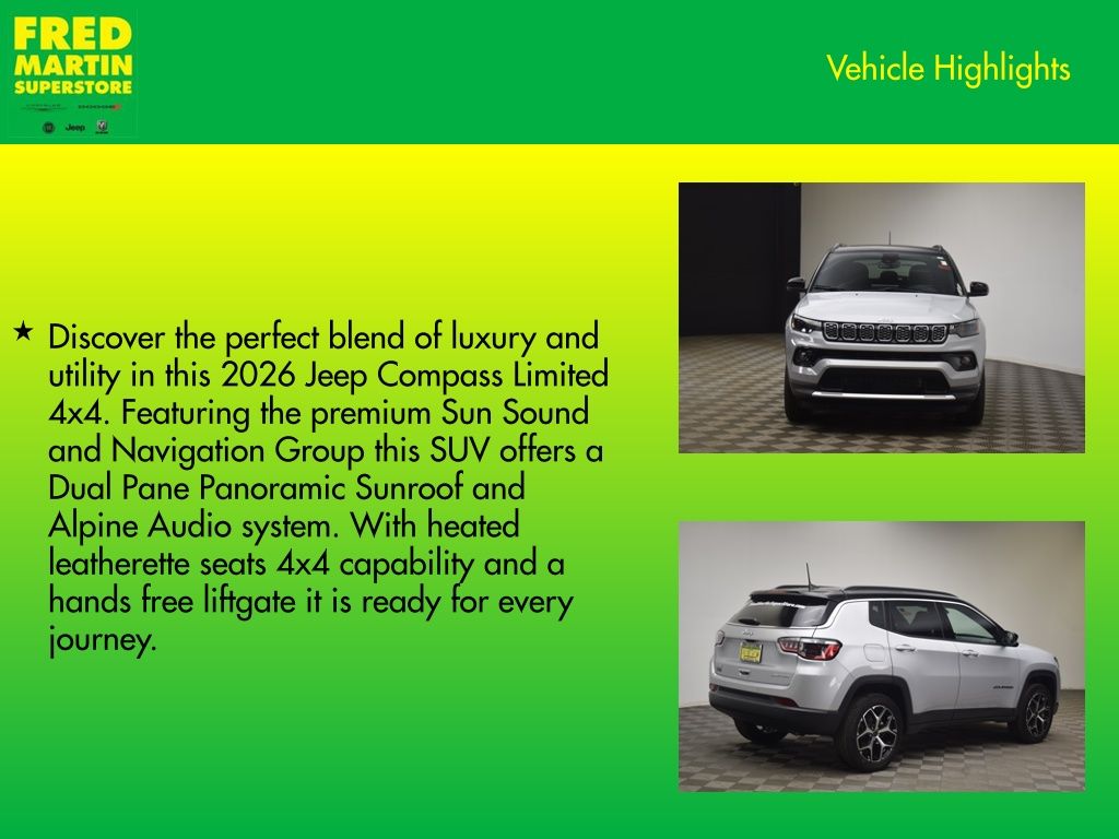new 2026 Jeep Compass car, priced at $30,894