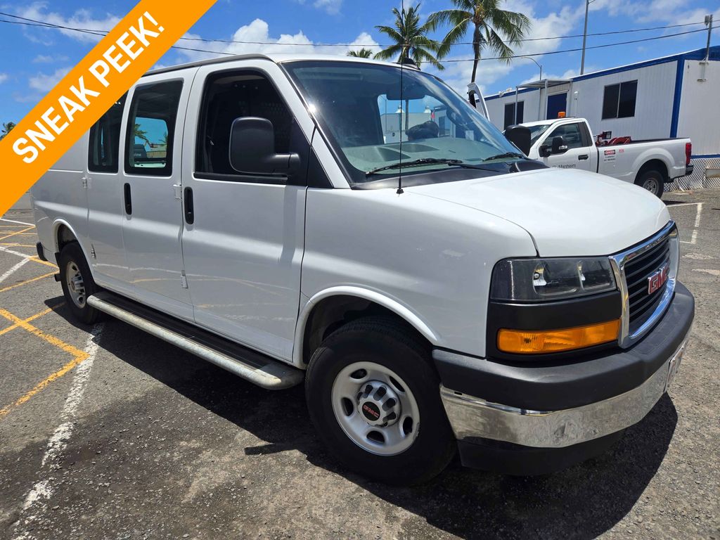 Summit White 2025 GMC Savana Cargo Van Rear-Wheel Drive 8-Speed Automatic Overdrive