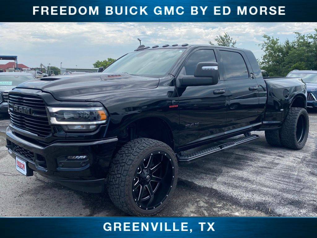 Diamond Black Crystal Pearlcoat 2024 RAM 3500 Pickup Truck Four-Wheel Drive 6-Speed Automatic