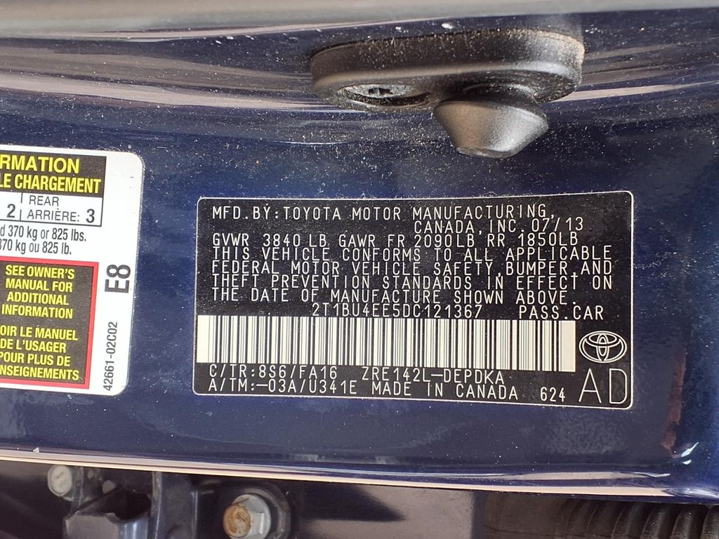 2013 Toyota Corolla L Blue at Durrett Motor Company