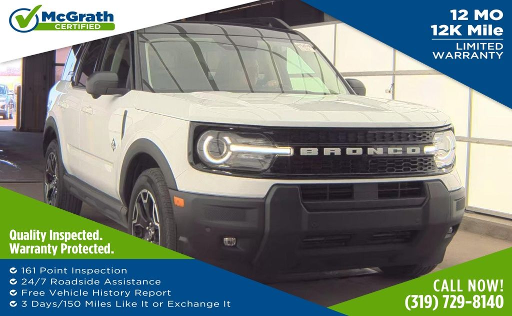 Oxford White 2025 Ford Bronco Sport Outer Banks AWD SUV / Crossover All-Wheel Drive 8-Speed Automatic