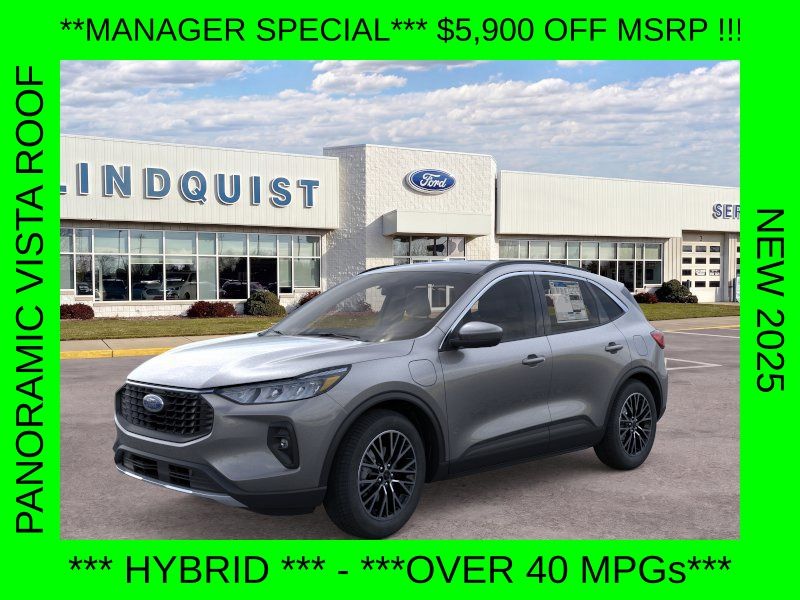 Carbonized Gray Metallic 2025 Ford Escape Hybrid Plug-in SUV / Crossover Front-Wheel Drive Continuously Variable Transmission
