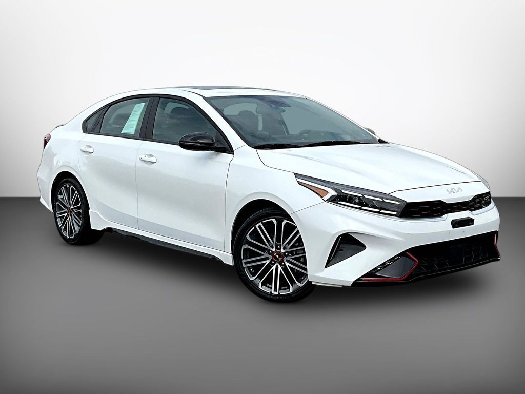 Snow White Pearl 2022 Kia Forte GT FWD Sedan Front-Wheel Drive 7-Speed Automatic