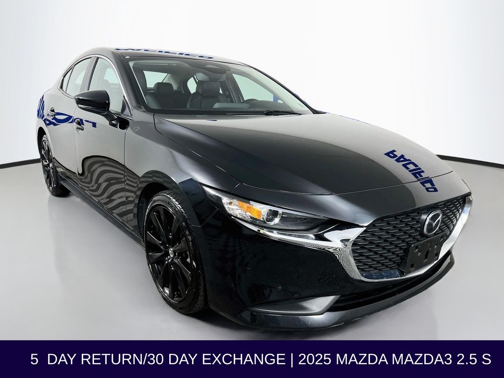 Jet Black Mica 2025 Mazda MAZDA3 Sedan Front-Wheel Drive 6-Speed Automatic