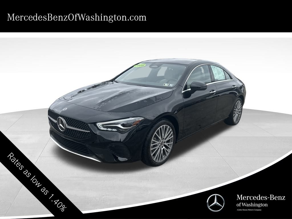 Black 2025 Mercedes-Benz CLA 250 4MATIC Coupe All-Wheel Drive 8-Speed Dual Clutch