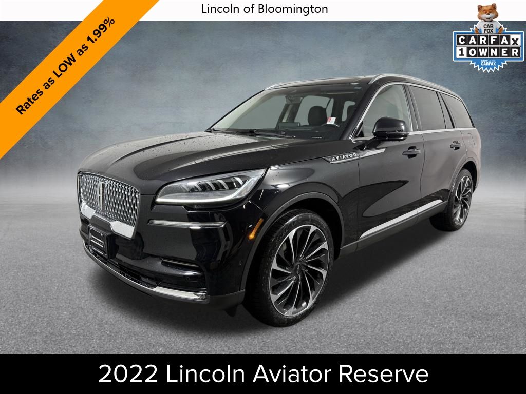 Black Metallic 2022 Lincoln Aviator Reserve AWD SUV / Crossover All-Wheel Drive Automatic