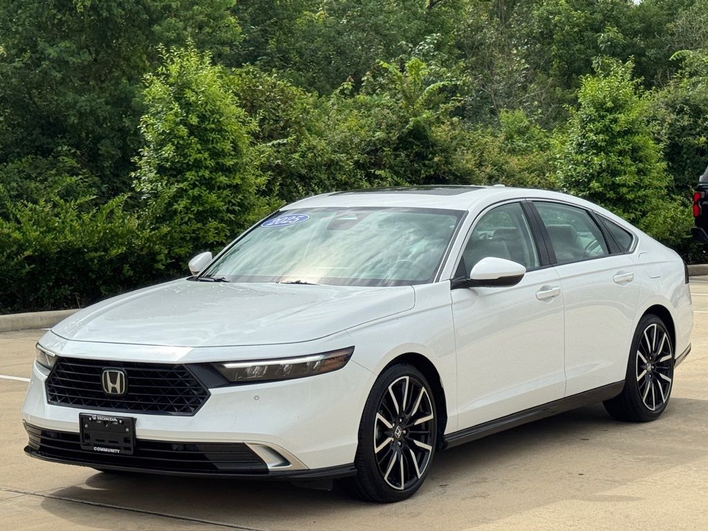 2025 Honda Accord Hybrid Touring White at Community Honda