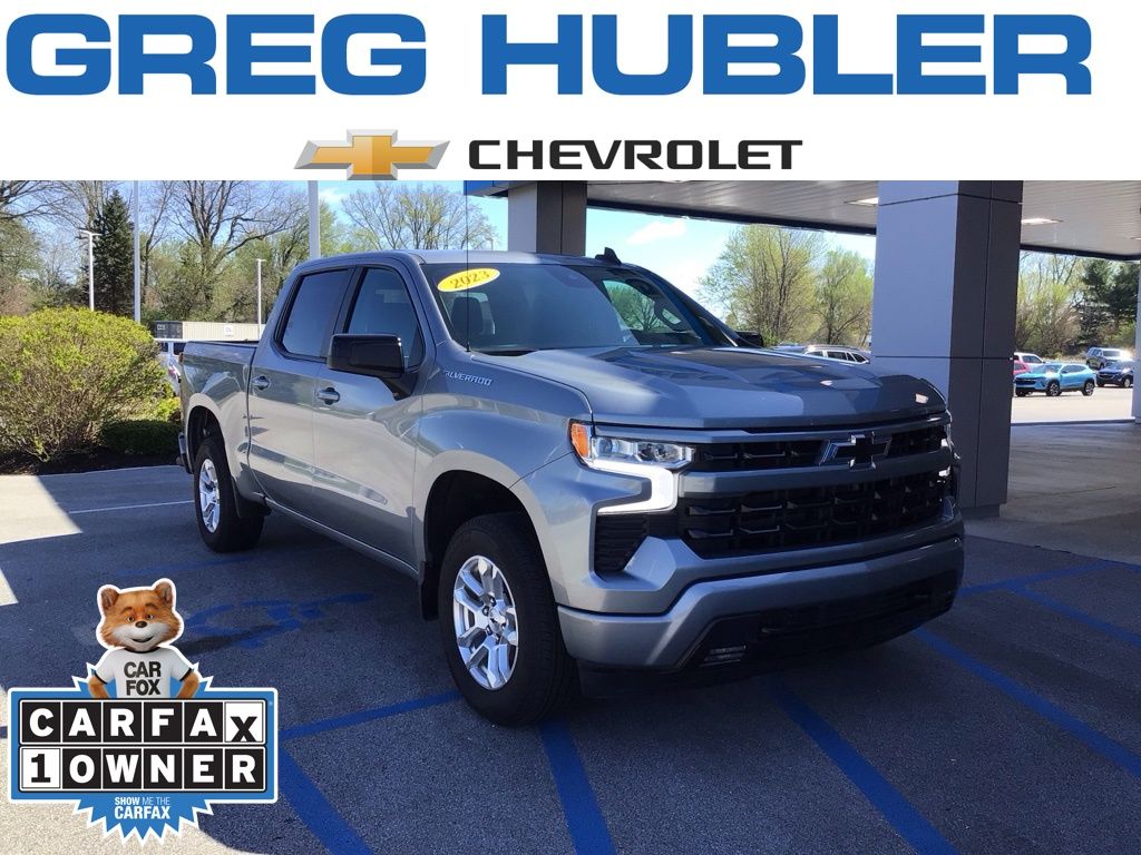 Sterling Gray Metallic 2023 Chevrolet Silverado 1500 RST Crew Cab 4WD Pickup Truck Four-Wheel Drive 8-Speed Automatic