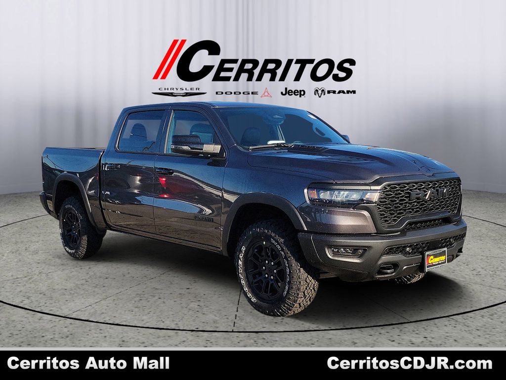 Gray (Granite Crystal Metallic Clearcoat) 2026 RAM 1500 Rebel Crew Cab 4WD Pickup Truck Four-Wheel Drive 8-Speed Automatic