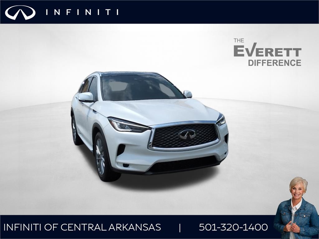 Radiant White 2025 INFINITI QX50 SUV / Crossover All-Wheel Drive Continuously Variable Transmission