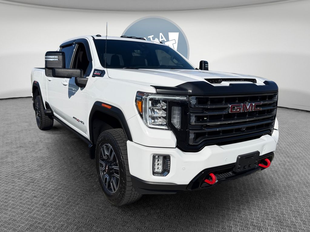 Summit White 2021 GMC Sierra 2500HD AT4 Crew Cab 4WD Pickup Truck Four-Wheel Drive Automatic