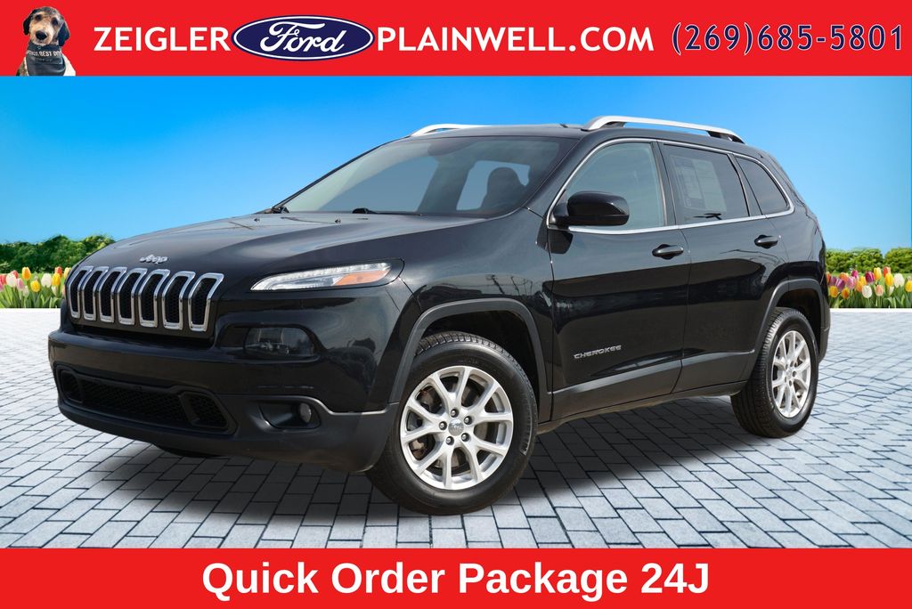 Brilliant Black Crystal Pearlcoat 2015 Jeep Cherokee SUV / Crossover Four-Wheel Drive 9-Speed Automatic