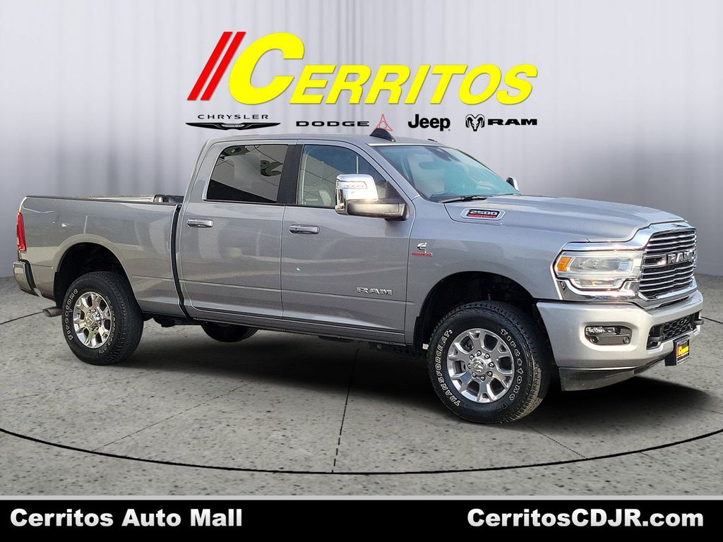 Billet Silver Metallic Clearcoat 2024 RAM 2500 Laramie Crew Cab 4WD Pickup Truck Four-Wheel Drive 6-Speed Automatic