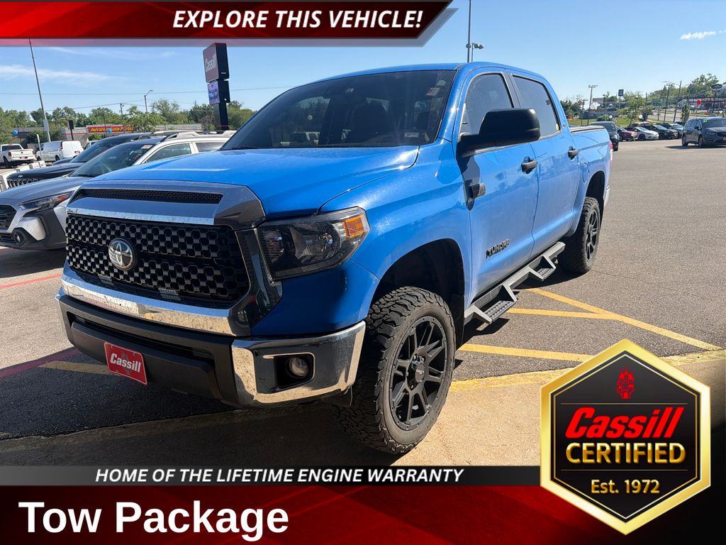 Voodoo Blue 2021 Toyota Tundra SR5 CrewMax RWD Pickup Truck 4X2 6-Speed Automatic Overdrive