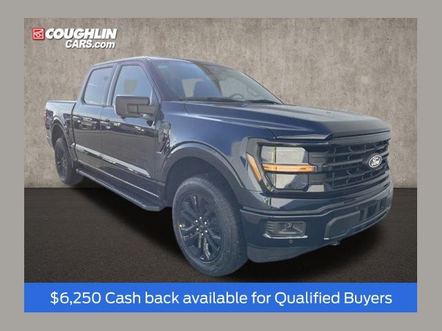 Blue Metallic 2025 Ford F-150 XLT SuperCrew 4WD Pickup Truck Four-Wheel Drive Automatic
