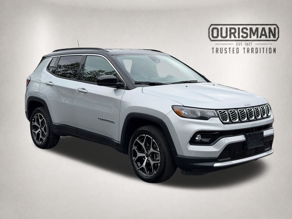 Silver 2025 Jeep Compass SUV / Crossover Four-Wheel Drive 8-Speed Automatic