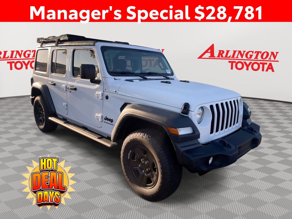 Bright White Clearcoat 2024 Jeep Wrangler Sport 4-Door 4WD SUV / Crossover Four-Wheel Drive 8-Speed Automatic