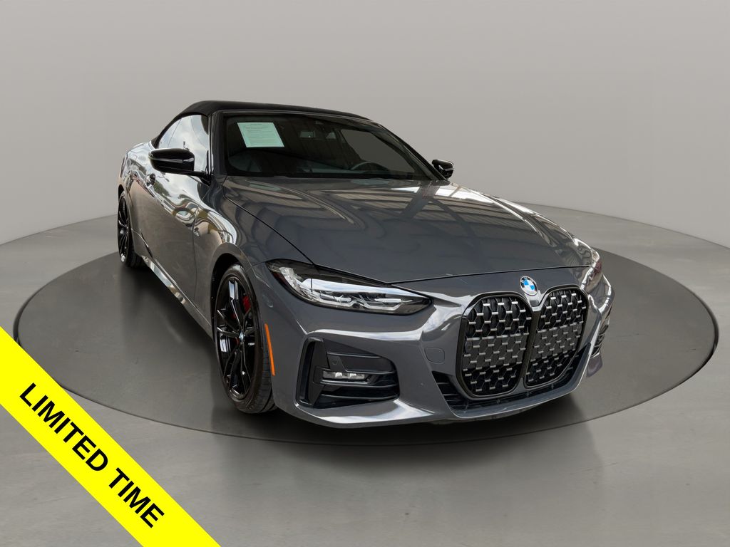 Dravit Gray Metallic 2024 BMW 4 Series Convertible Rear-Wheel Drive 8-Speed Automatic