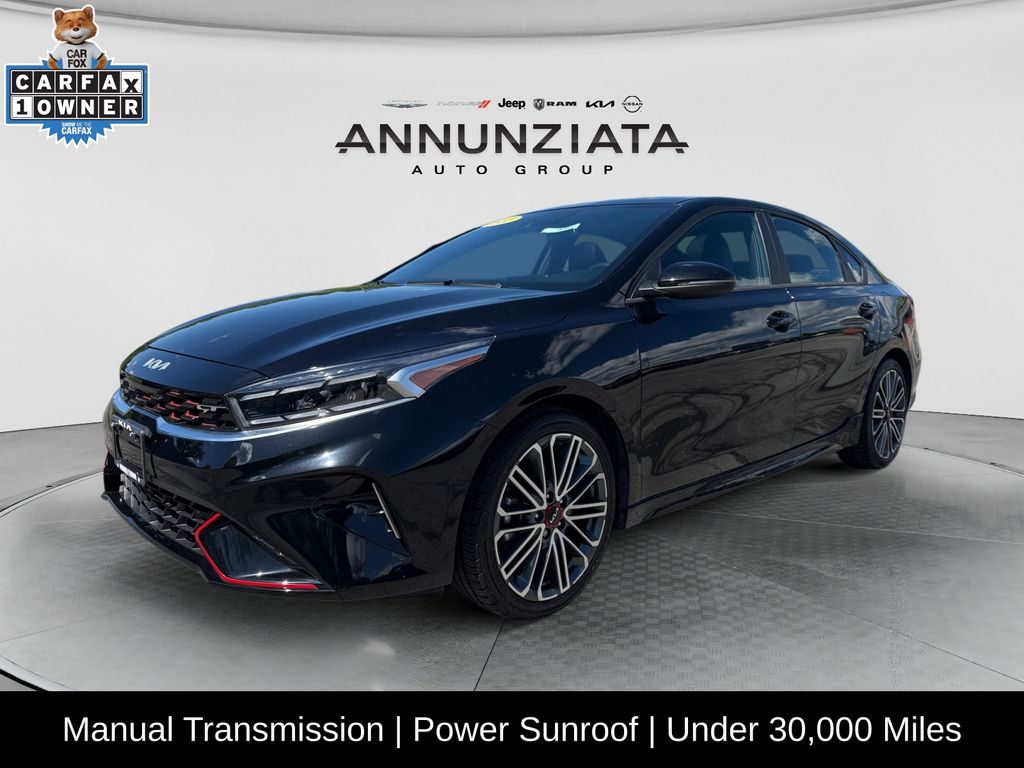 Aurora Black Pearl 2022 Kia Forte GT FWD Sedan Front-Wheel Drive 6-Speed Manual