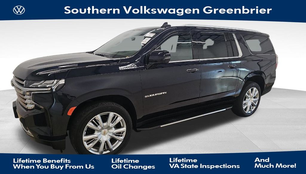 Midnight Blue Metallic 2021 Chevrolet Suburban SUV / Crossover Four-Wheel Drive 