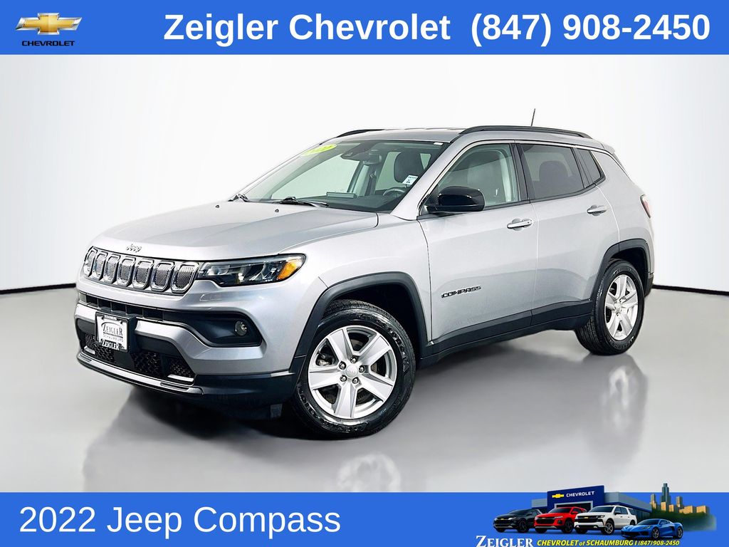 Billet Silver Metallic Clearcoat 2022 Jeep Compass Latitude FWD SUV / Crossover Front-Wheel Drive 6-Speed Automatic