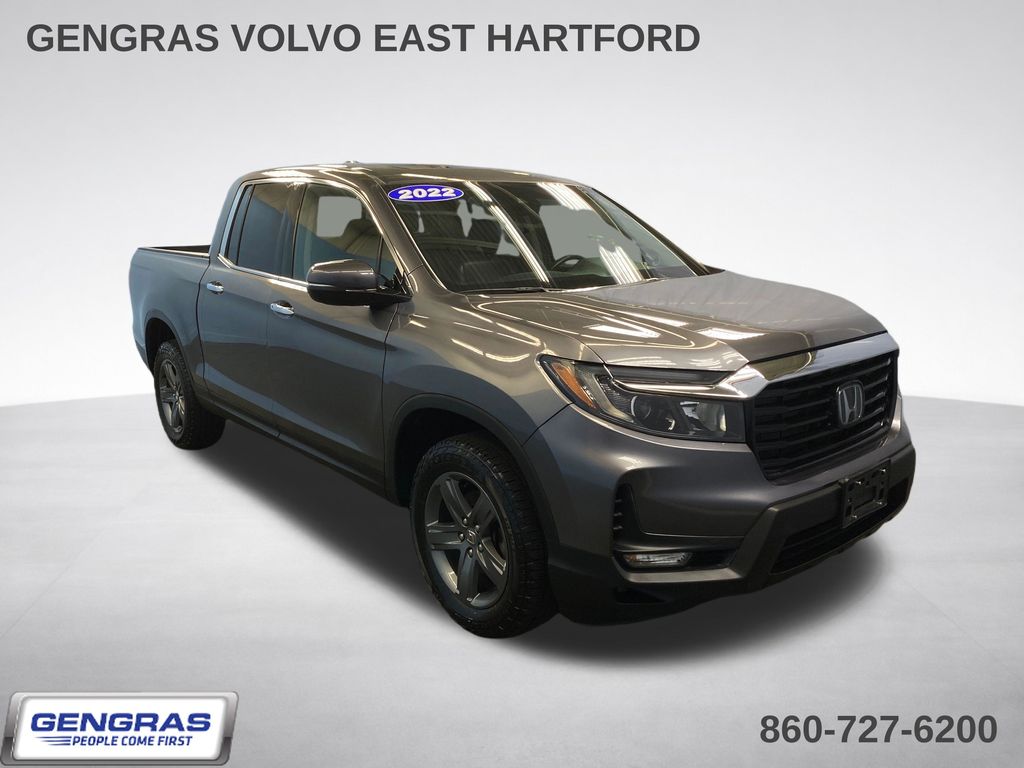 Gray (Modern Steel Metallic) 2022 Honda Ridgeline RTL-E AWD Pickup Truck All-Wheel Drive 9-Speed Automatic