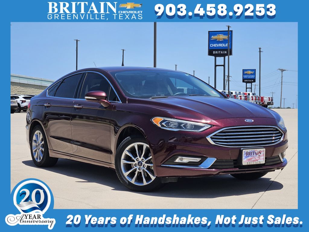 Red (Burgundy) 2017 Ford Fusion Sedan Front-Wheel Drive 6-Speed Automatic