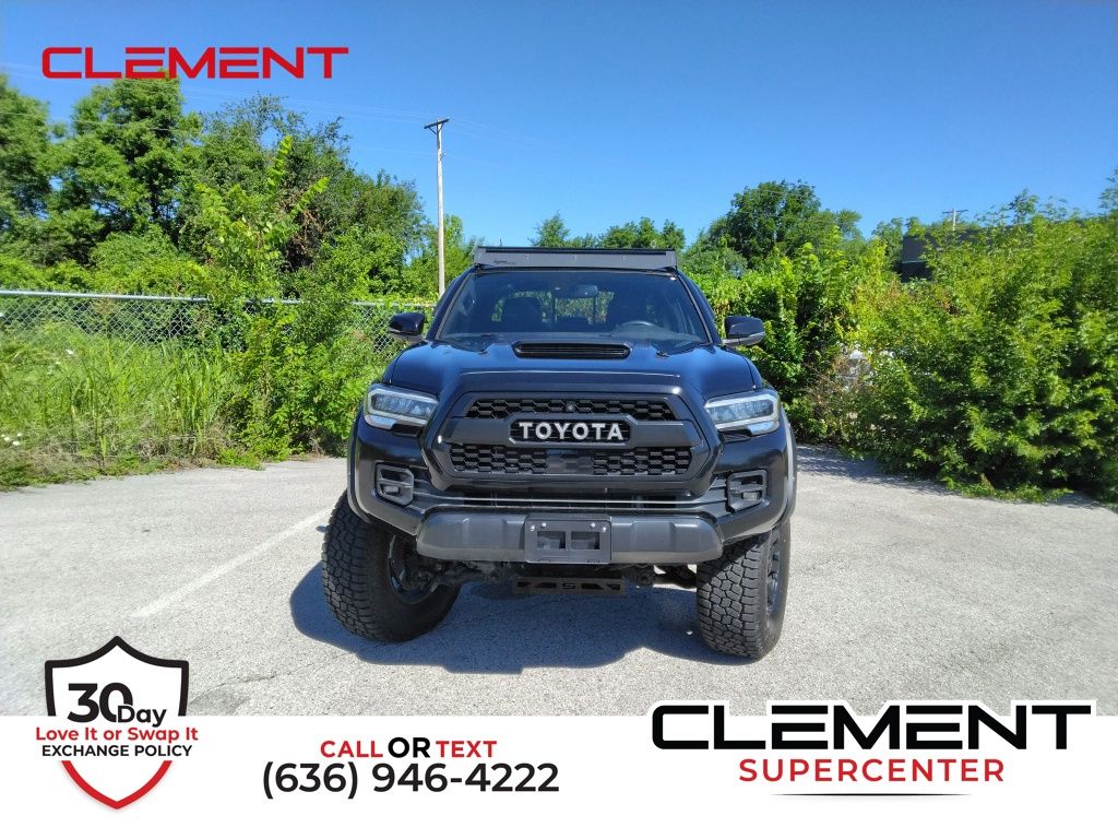 Midnight Black Metallic 2020 Toyota Tacoma TRD Pro Double Cab 4WD Pickup Truck Four-Wheel Drive 6-Speed Manual