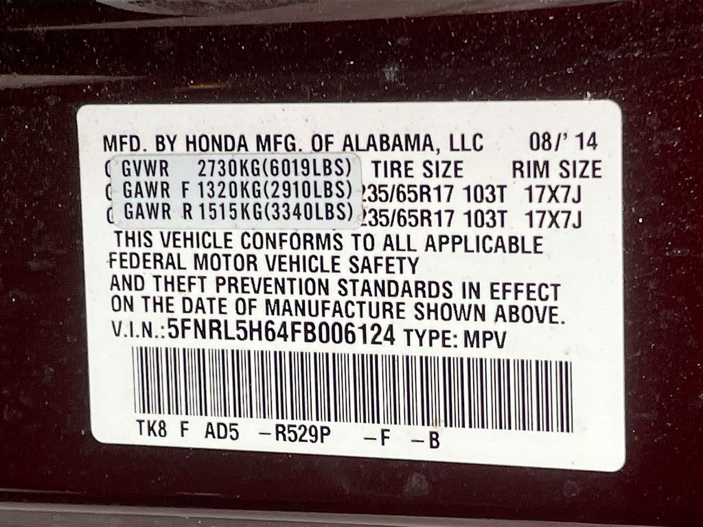 Used 2015 Red Honda EX-L image 33