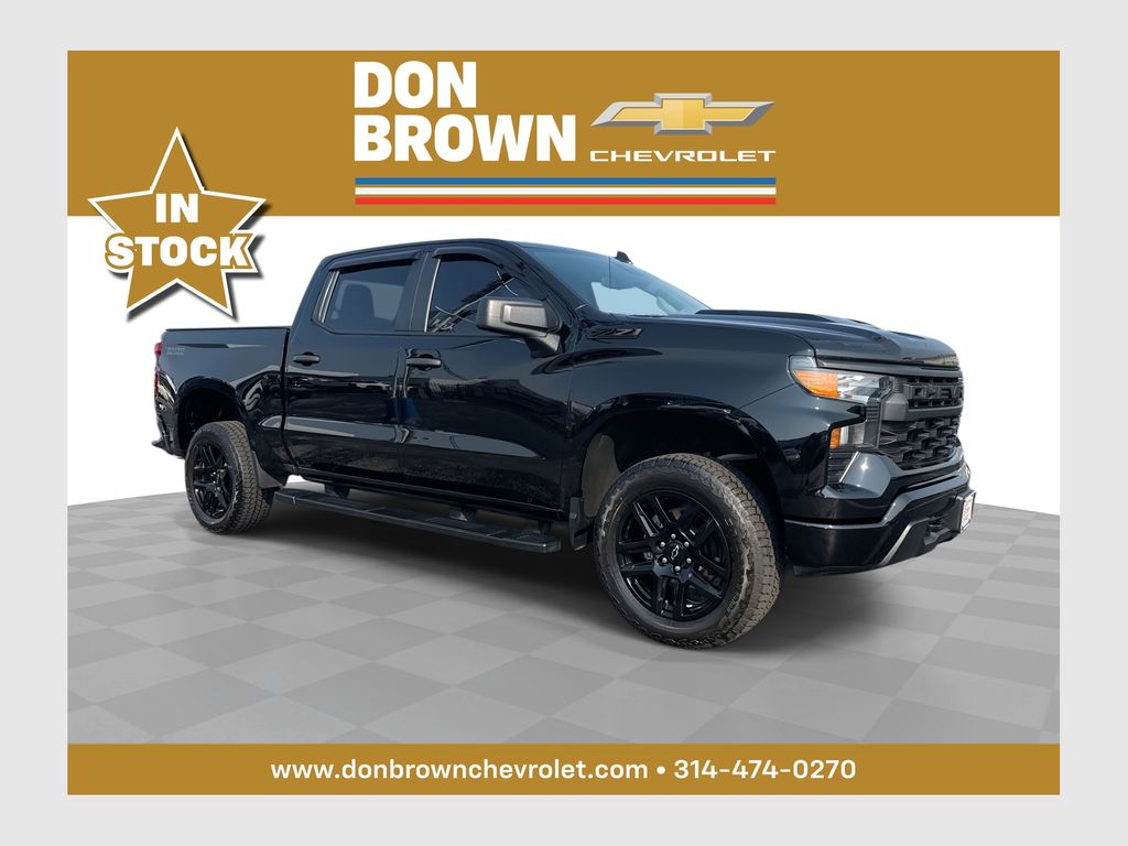 Black 2025 Chevrolet Silverado 1500 Pickup Truck Four-Wheel Drive 8-Speed Automatic
