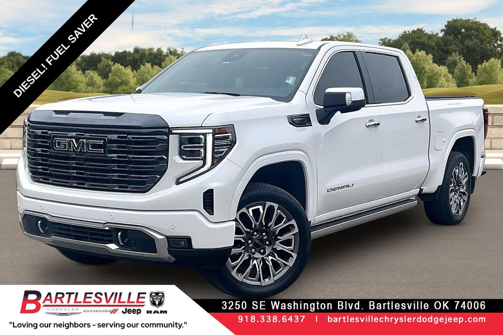 White Frost Tricoat 2024 GMC Sierra 1500 Pickup Truck Four-Wheel Drive Automatic