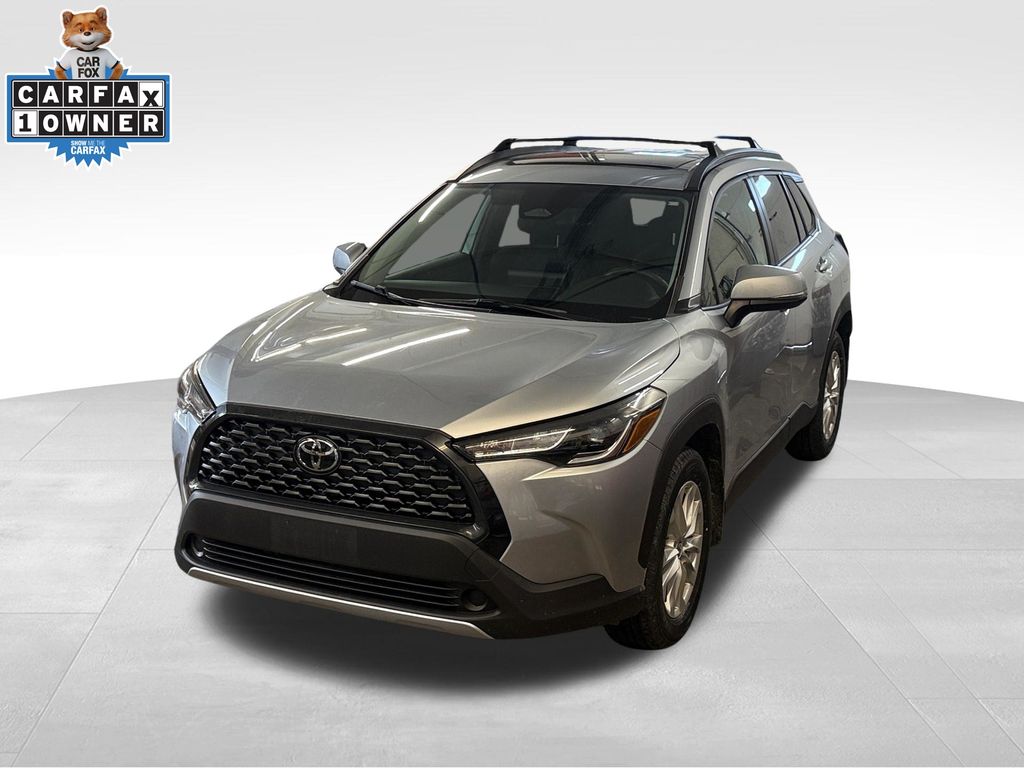 Sonic Silver/Jet Black 2023 Toyota Corolla Cross LE AWD SUV / Crossover All-Wheel Drive Continuously Variable Transmission