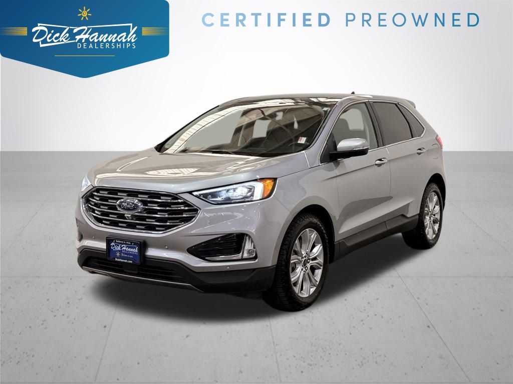 Silver Metallic 2023 Ford Edge Titanium AWD SUV / Crossover All-Wheel Drive 8-Speed Automatic