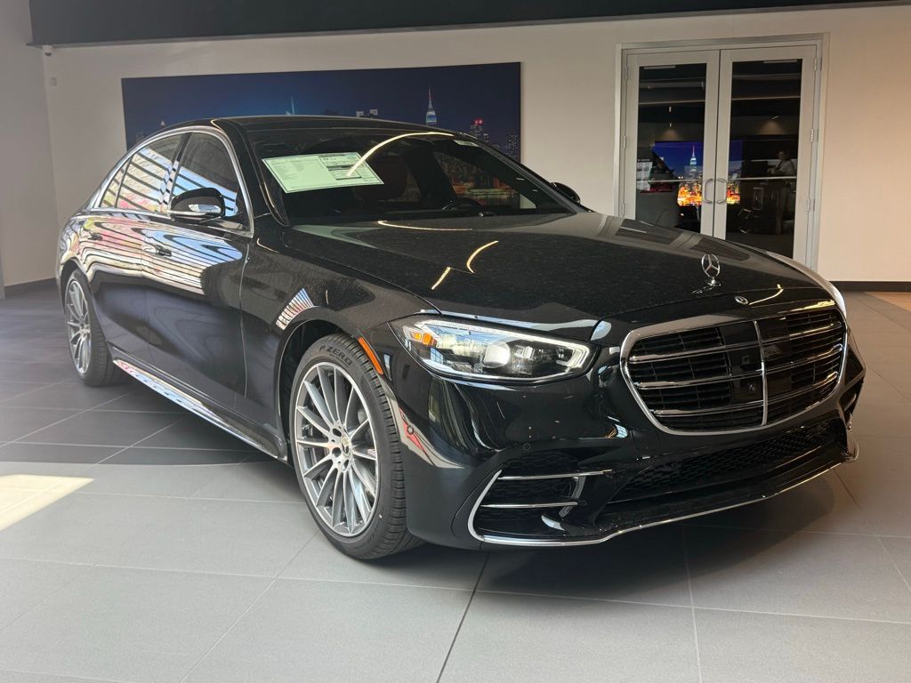 Black 2026 Mercedes-Benz S-Class S 500 4MATIC Sedan All-Wheel Drive 9-Speed Automatic