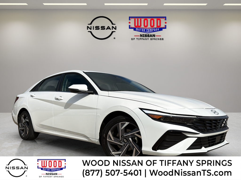 Serenity White 2025 Hyundai Elantra Hybrid Limited FWD Sedan Front-Wheel Drive 6-Speed Dual Clutch